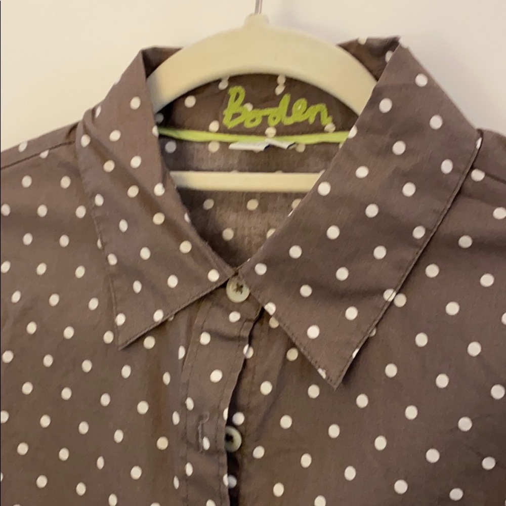 Boden polka dot button down